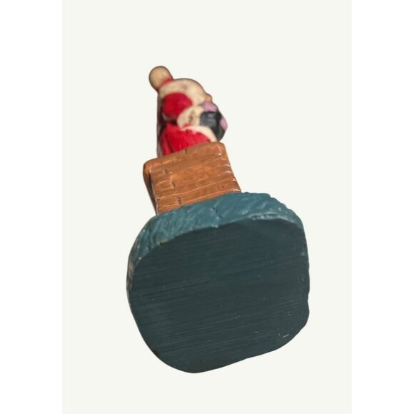 Thin 10 Inch Santa Claus in Chimney Christmas Decoration - Picture 7 of 8